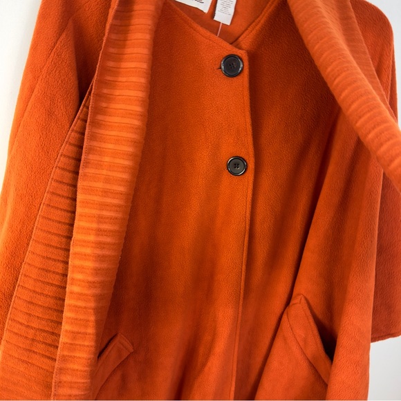 Lemode one size new with tag pleated scarf wrap spice orange. Pockets beautiful - Picture 7 of 9